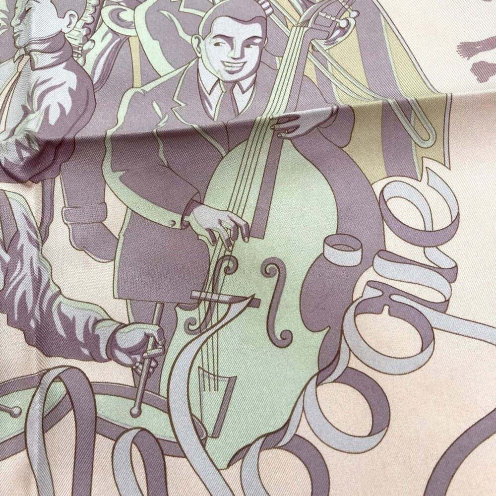 HERMES Pink Silk Scarf - Picture 7 of 8